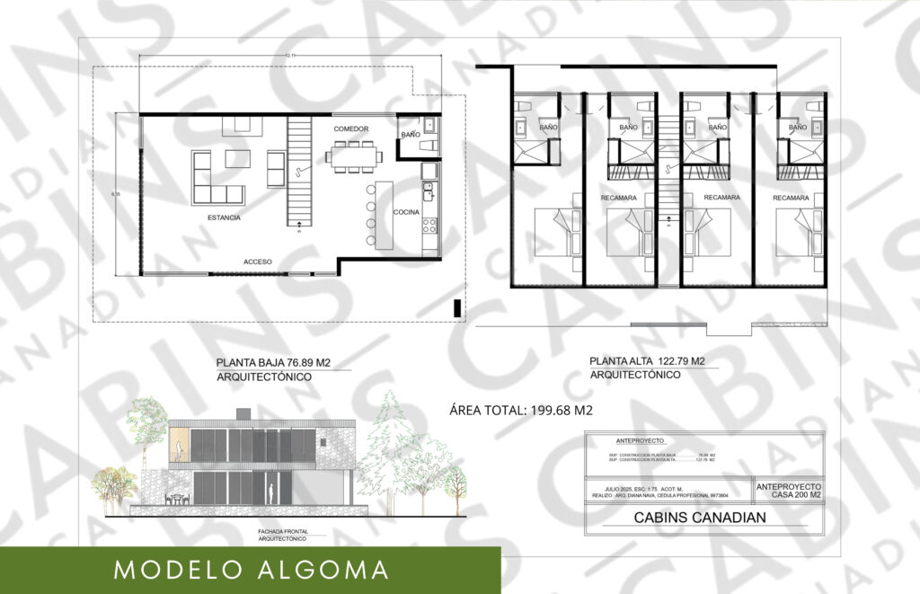 plano casa m. algoma 199.68 m2
