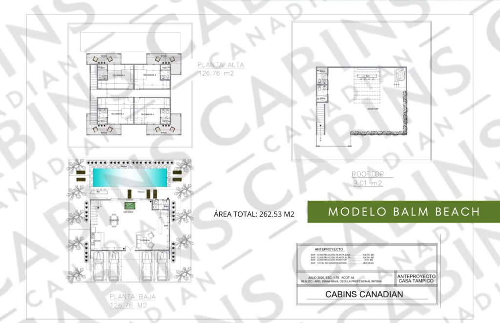 plano casa m. balm beach 262.53 m2
