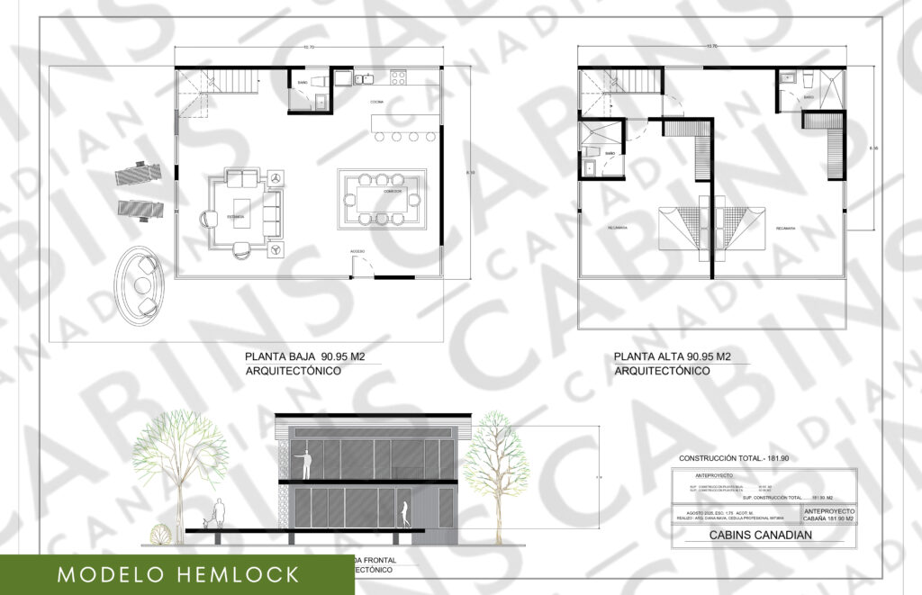 plano casa m. hemlock 181.90 m2